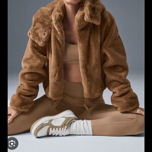 Cozy Alo yoga hooded  Faux Fur Jacket